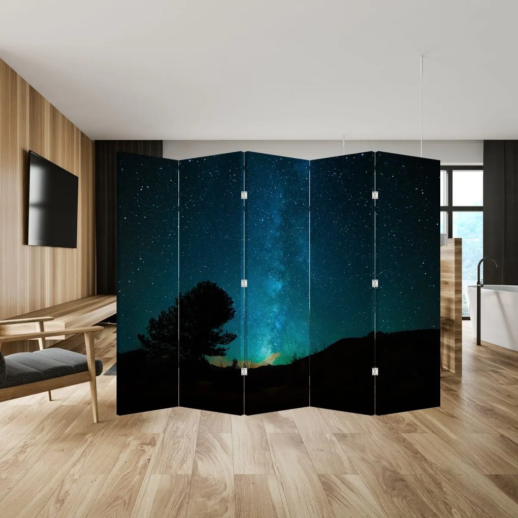 Paravan - Cerul nocturn și stele (210x170 cm)