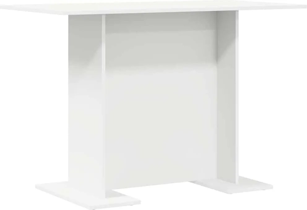 vidaXL Masă de dining Alb 110 x 60 x 75 cm Lemn compozit