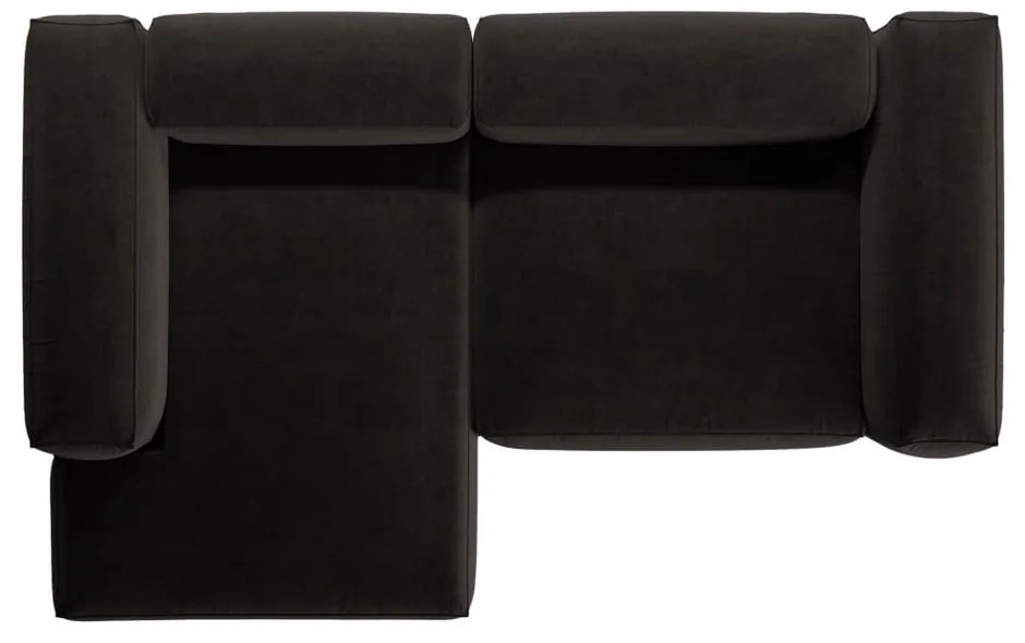 Colțar negru (cu colț pe partea stângă/cu șezlong) Bergamo – Cosmopolitan Design