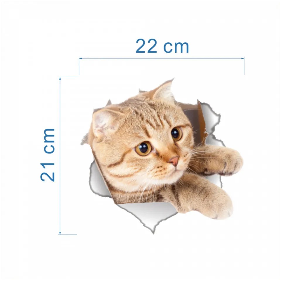 Sticker decorativ Here I am - Kitty 21 x 22 cm