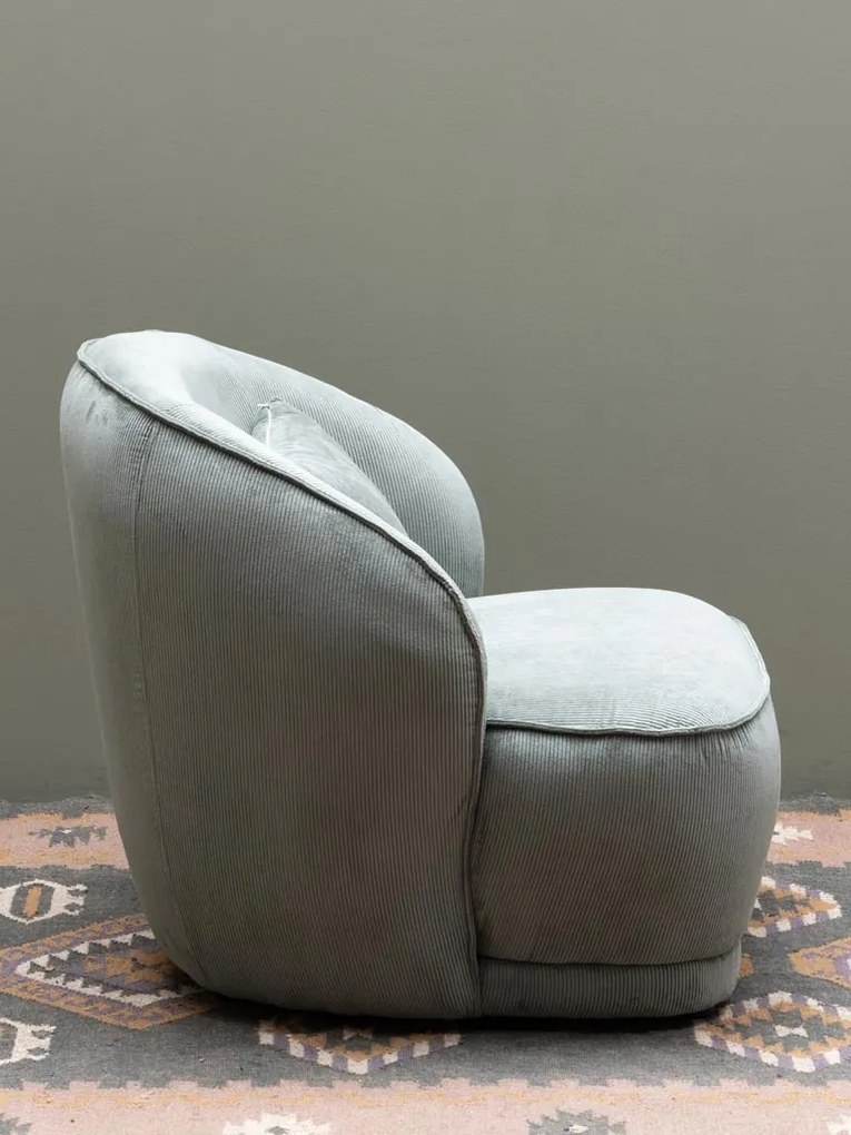 Fotoliu lounge kaki din stofă, „Nasrine”
