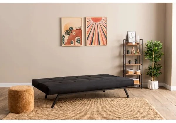 Canapea extensibilă BAKU, 2 locuri, neagră