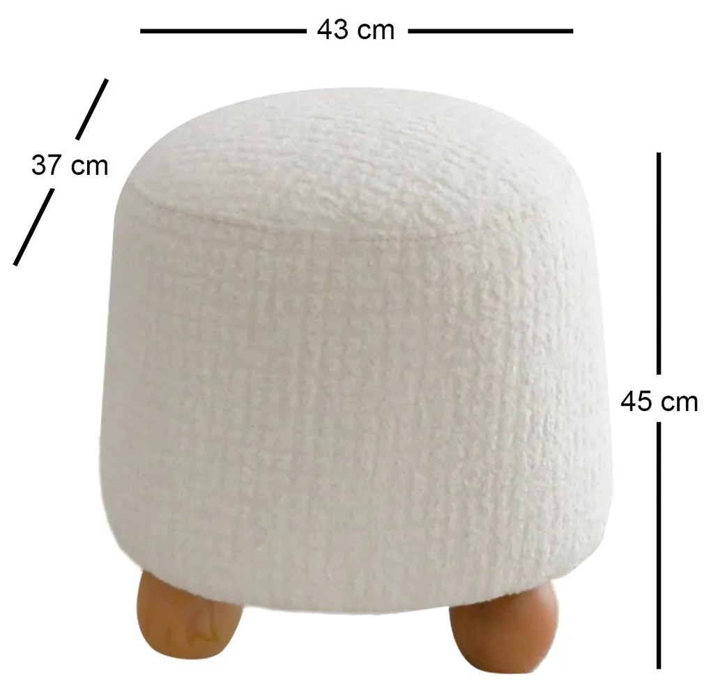 Taburete Fafnir (alb). Promo -23%. 1087821