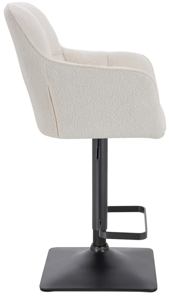 HR550KW Scaun Crem Boucle cu Bază Neagră