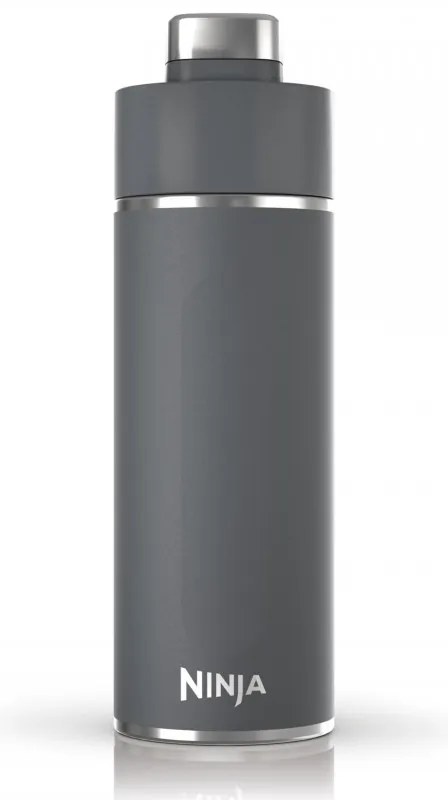 Termos Ninja DW2401EUUKGY, 700 ml, Potrivit pentru bauturi carbogazoase, Izolare tripla, Fara BPA, Mentinere cald pana la 8h, Mentinere rece pana la 24h, Gri
