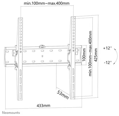 NM Screen TV Wall Mount Tilt 32"-55"