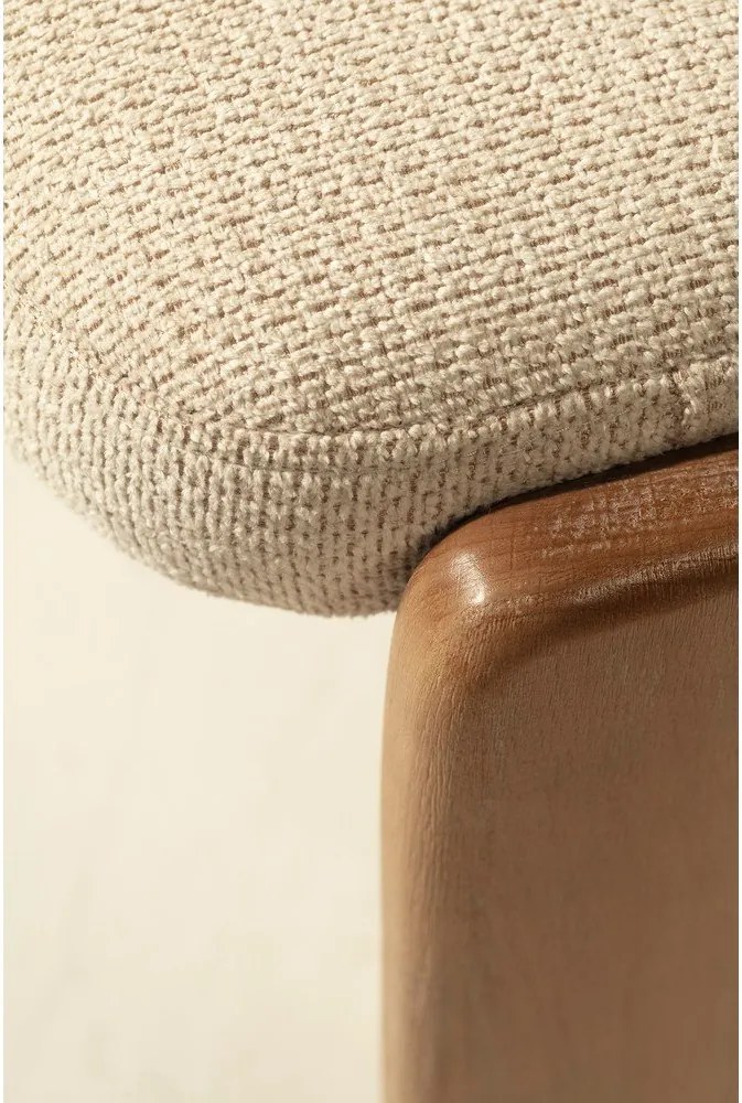 Scaune de dining crem 2 buc. tapițate Nadia – MOME