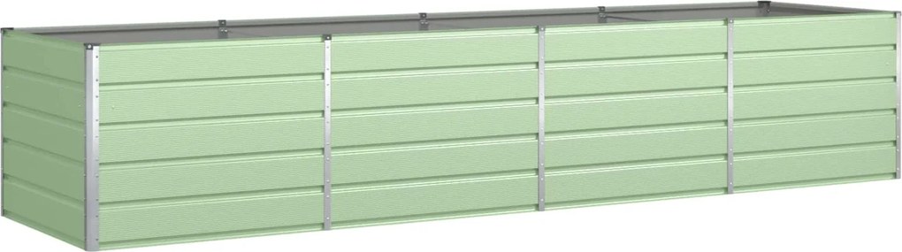 vidaXL Jardinieră Verde pastel 385 x 100 x 75 cm Oțel Galvanizat