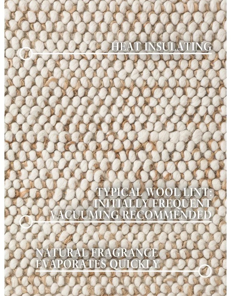 Covor bej țesut manual din amestesc de lână 200x300 cm Peas – Villeroy&amp;Boch