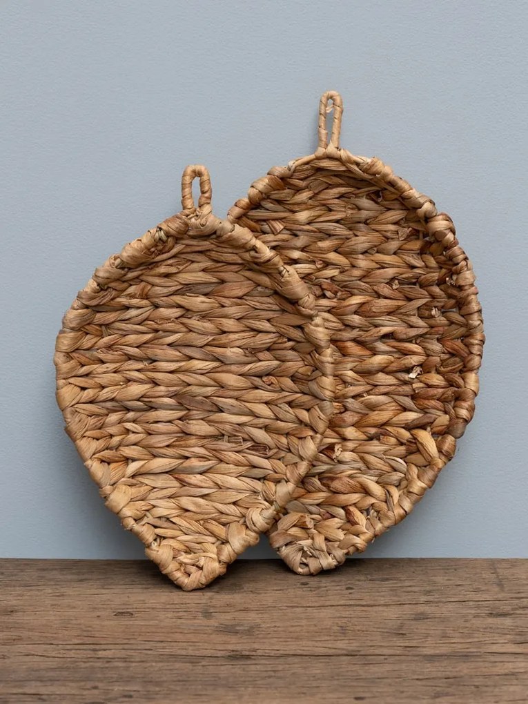 Set 2 cosuri decorative, in forma de fruza, din zambila de apa, Leaf