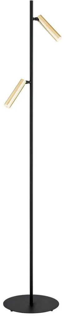 Lampadar, lampa de podea design modern TORRE negru, alama