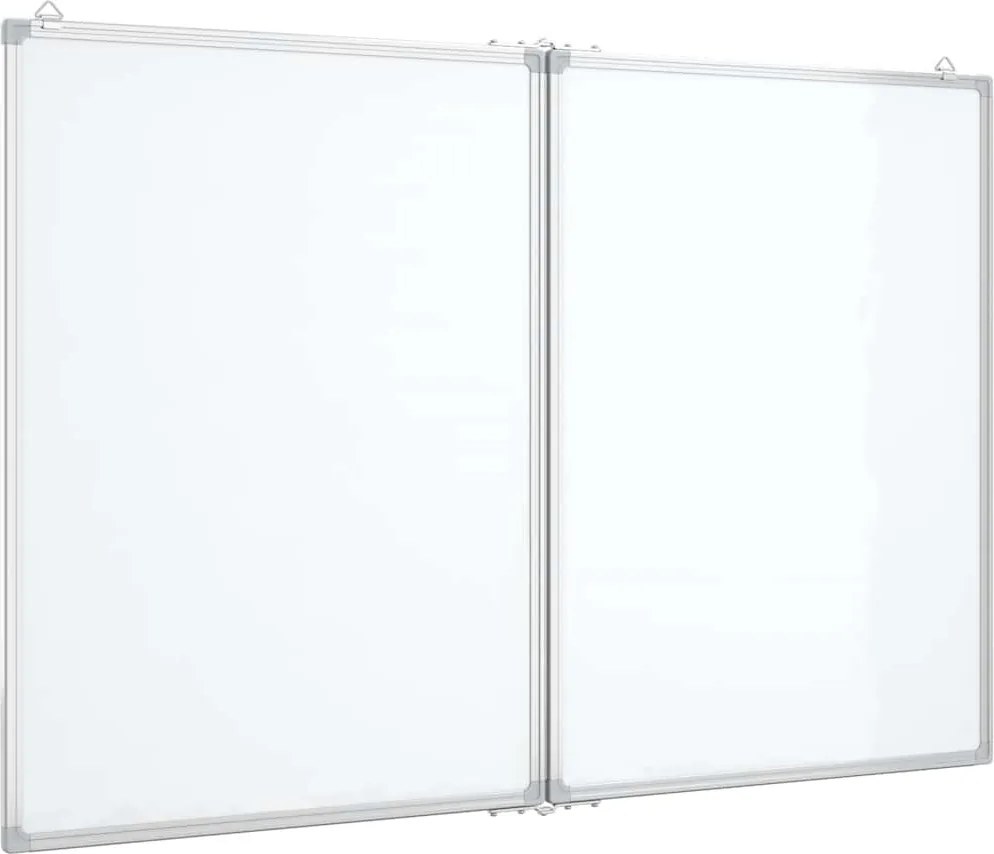 vidaXL Tablă magnetică pliabilă, alb, 120x80x1,7 cm, aluminiu