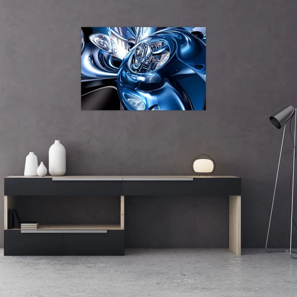 Tablou cu abstracție - cercuri (90x60 cm)
