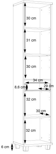 Dulap de baie VENOM antracit/maro