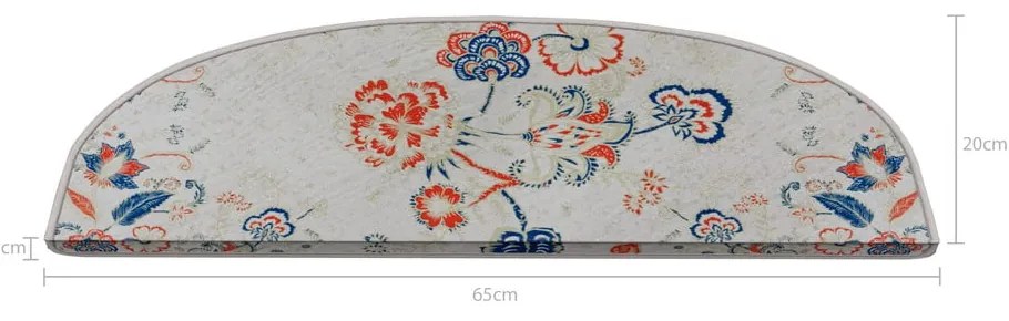 Covorașe pentru scări 16 buc. 20x65 cm Floral Path – Vitaus