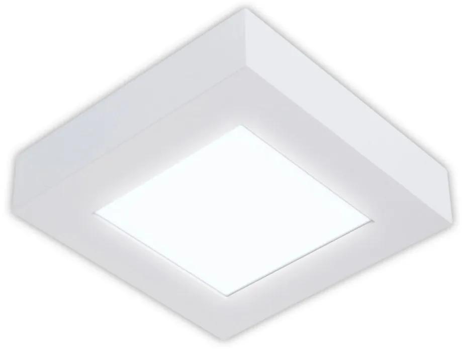 Plafoniera, LED, metal, alba, 17 x 3,5 x 17 cm, 12w