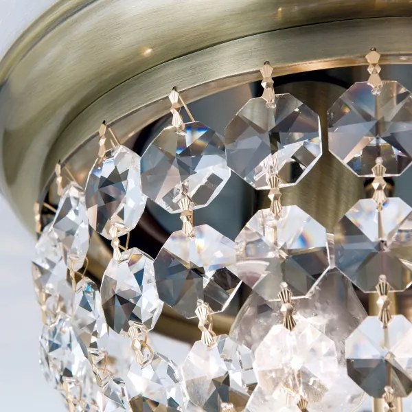 Plafonieră de cristal Orion DLU 1840/35 PLAFOND 3xE27/40W/230V d. 35 cm bronz