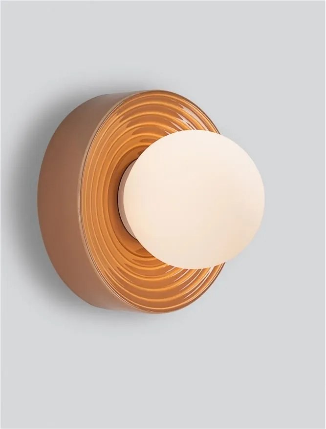 Aplica baie protectie IP44, Portelan, Caramel, ORBIQUE 16cm