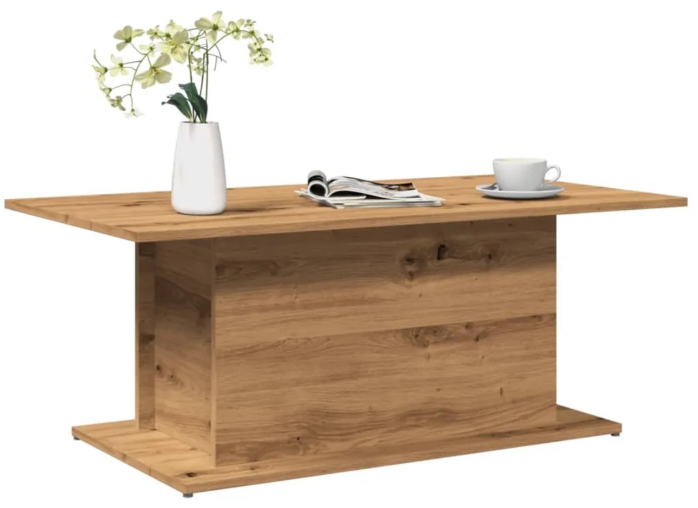vidaXL Măsuță cafea, stejar artizanal, 102x55,5x40 cm, lemn prelucrat