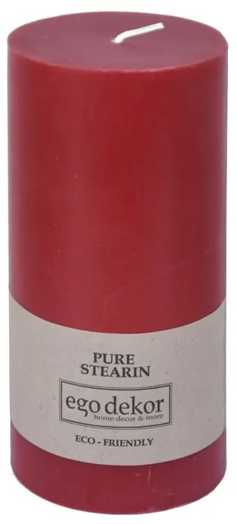 Lumânare Eco candles by Ego dekor Friendly, durată ardere 50 h,roșu
