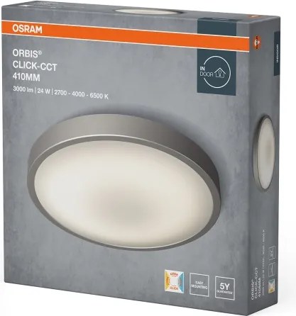 Osram - Plafonieră LED ORBIS, 24W/230V, 2700/4000/6500K, Ø 41 cm, crom
