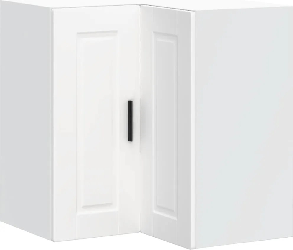 vidaXL Dulap de colț de bucătărie „Porto” din lemn artificial alb