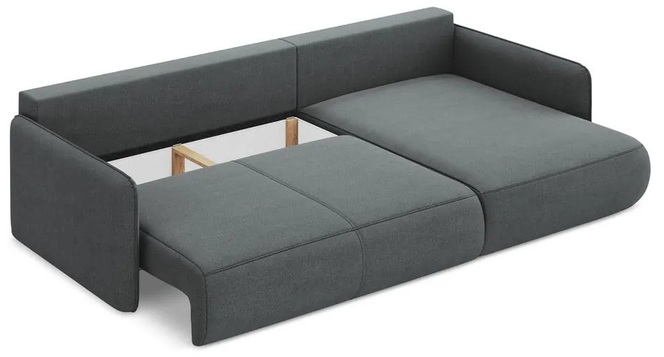 Colțar gri extensibil/cu spațiu de depozitare (cu colț pe partea dreaptă) Nanea – Makamii