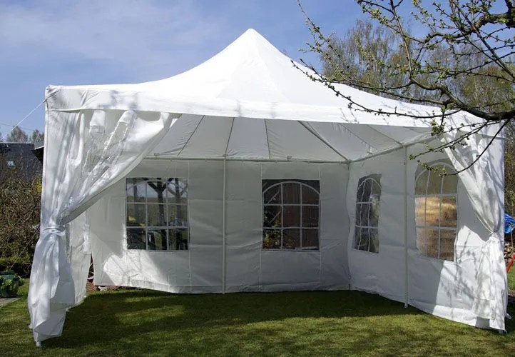 Cort de grădină - alb, 4 x 4 m