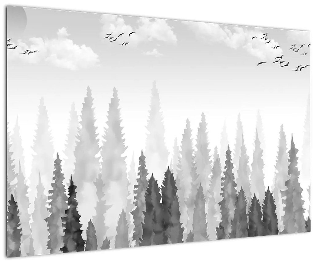 Tablou - Culmi de pădure (90x60 cm)