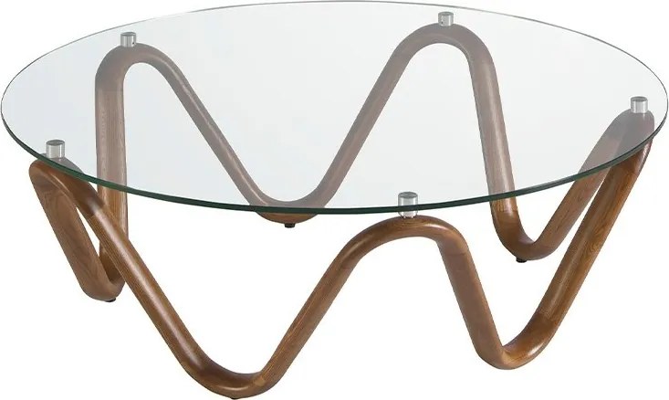 Masuta de cafea design modern Walnut Round