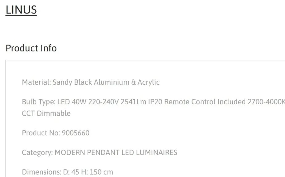 Lustra LED suspendata dimabila cu telecomanda LINUS D-45cm