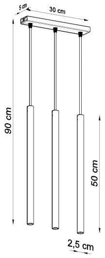 Lustră pe cablu PASTELO 3xG9/12W/230V alb