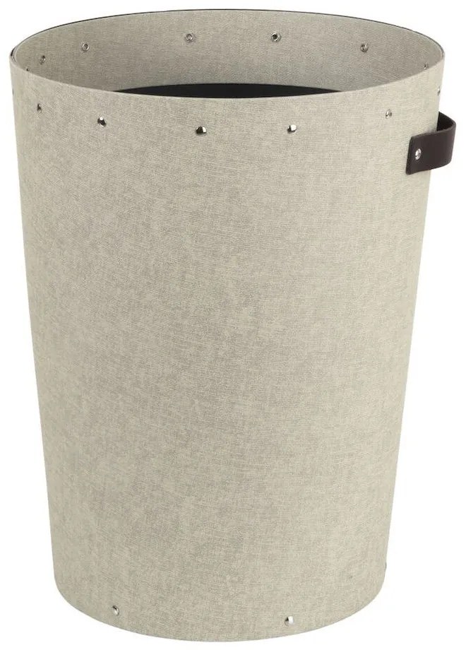 Coș de gunoi crem pentru birou Aries Canvas Paper Laminate – Bigso