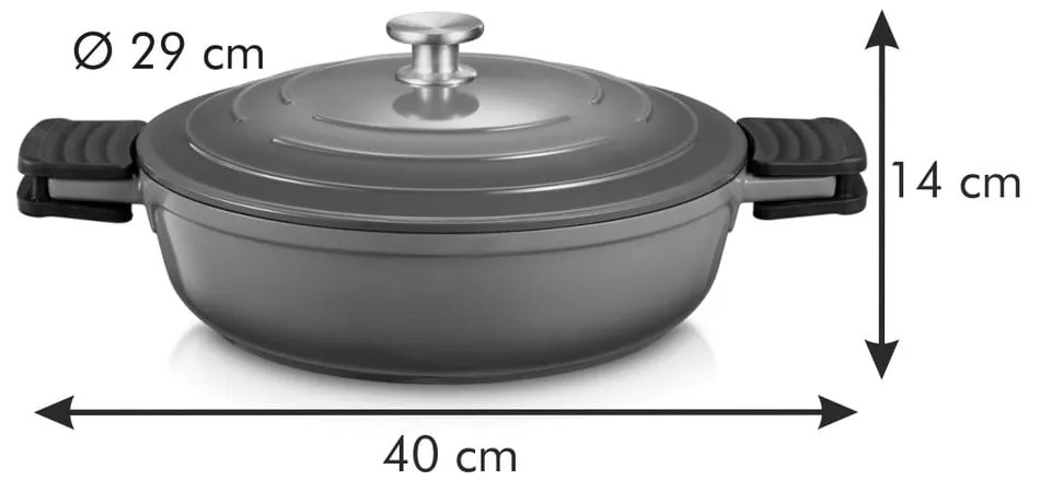 Oală din oțel inoxidabil adecvată pentru plita cu inducție Bordeaux – Tescoma