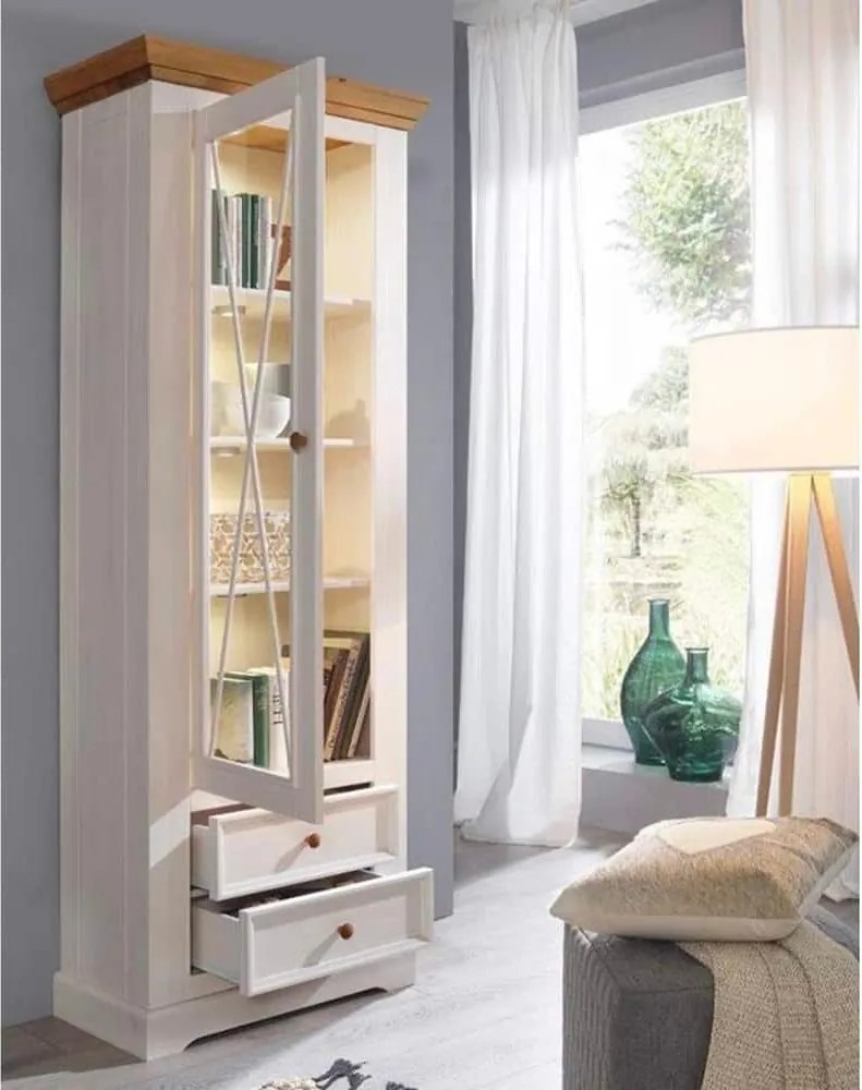 Set lemn masiv alb-natur Living Iris Model B