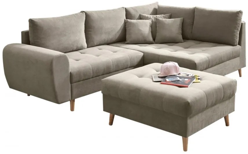 Coltar dreapta Alice, 3 locuri, 249 x 175 x 94 cm, nisipiu