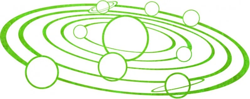 SENTOP | Pictură murală modernă cu sistem solar - SOLAR