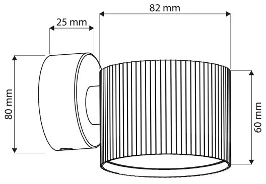 Brilagi - Aplică spot de perete STRIPY 1xGX53/15W/230V, neagră