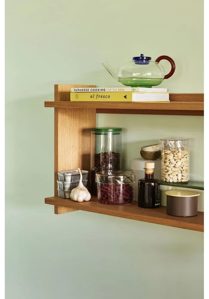 Raft în culoare naturală etajat cu aspect de lemn de stejar 100 cm Forma – Hübsch