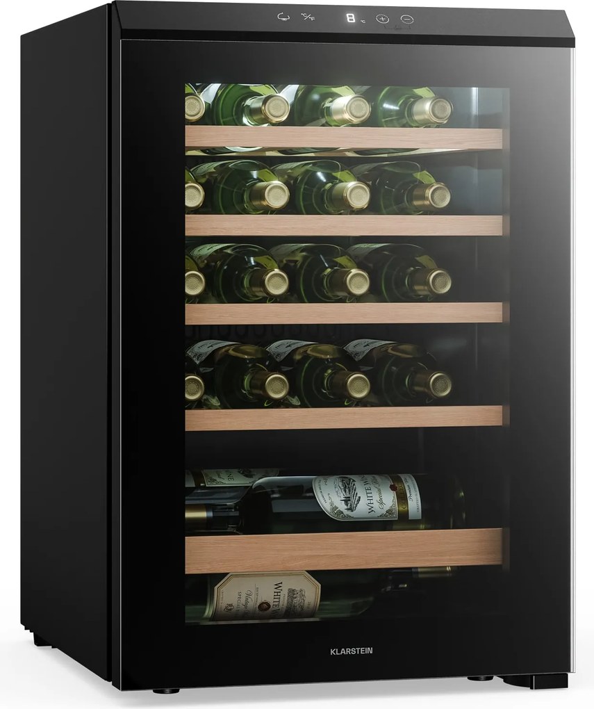 Klarstein Bevora frigider pentru vin independent | 4 sertare | 62 litri | 20 sticle | 43 cm