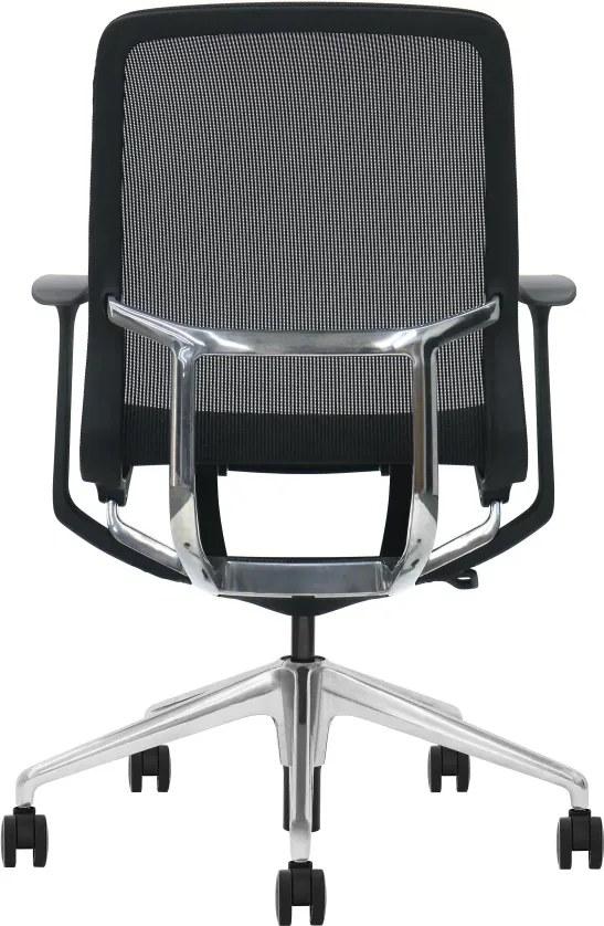EMILY BLACK – Scaun ergonomic premium, Mesh respirabil 4D, înclinare cu blocare, înălțime reglabila, cadru din nylon, bază din aluminiu, Negru