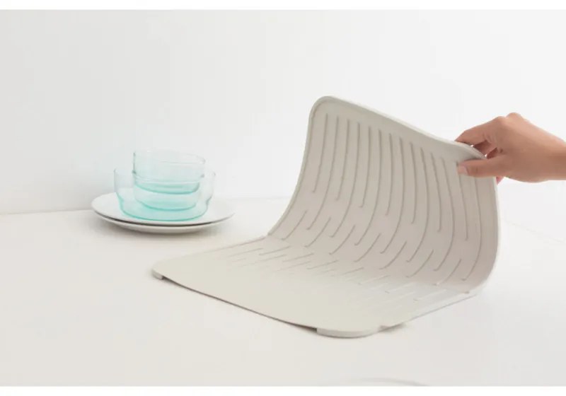 Pad silicon pentru chiuveta Brabantia SinkSide 1000207, 43.5x32.5 cm, Pliabil, Gri deschis
