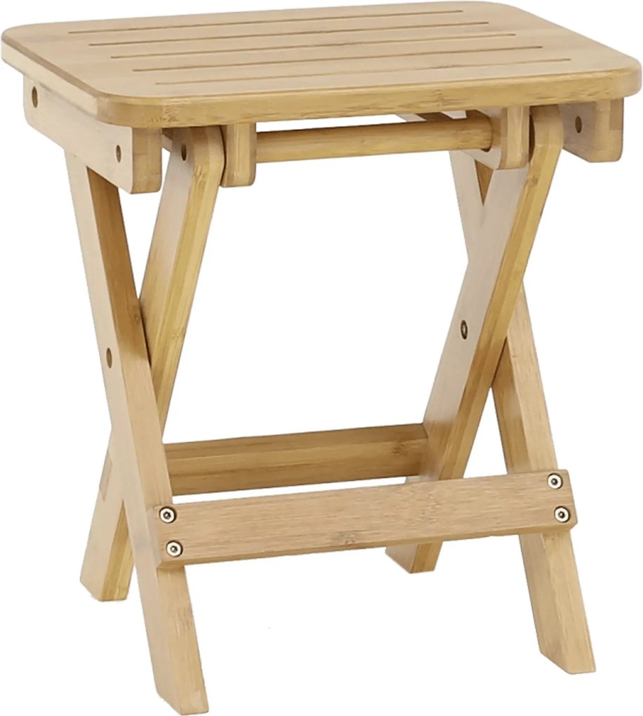 Scaun DENICE, stejar, bambus lacuit, 33x25x33 cm
