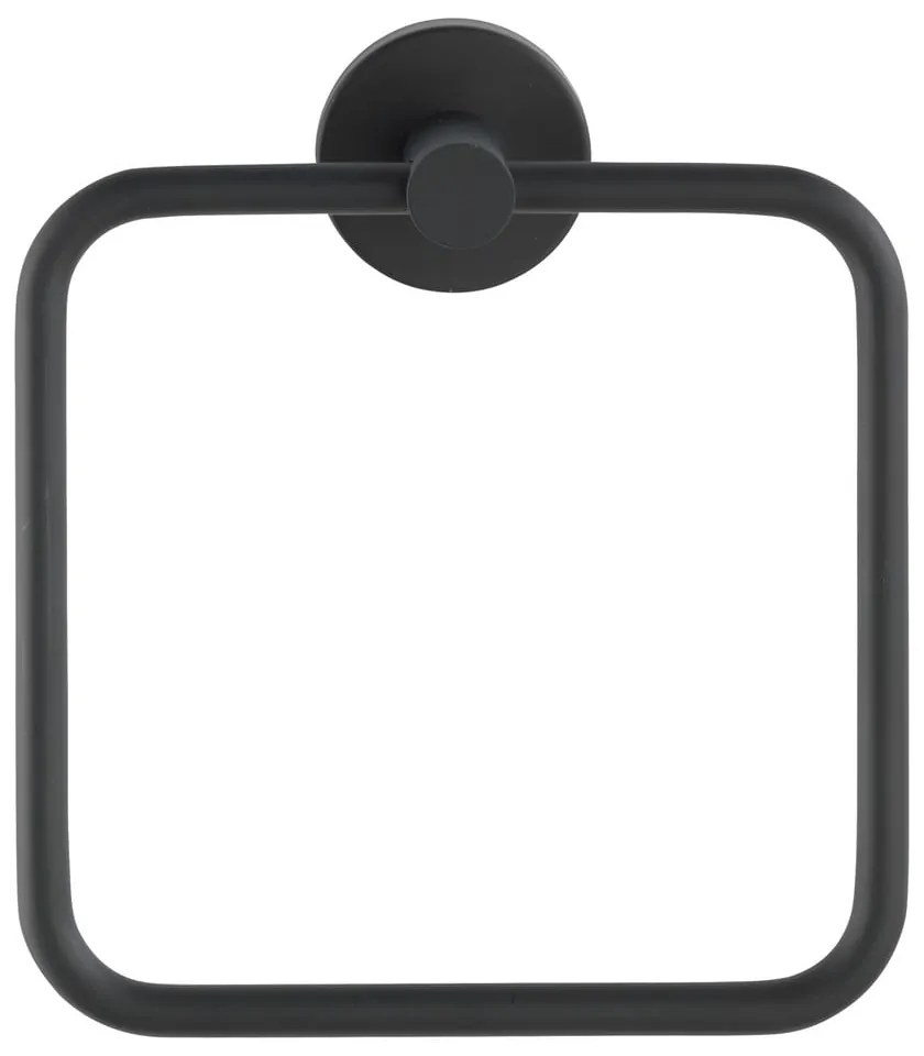 Suport de perete pentru prosoape din oțel inoxidabil Wenko Mezzano Ring, negru