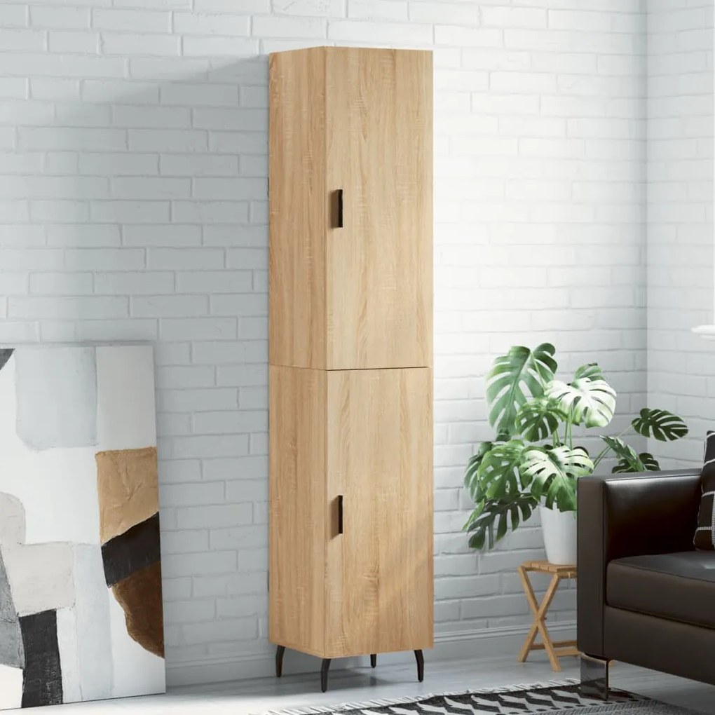 vidaXL Dulap înalt, stejar sonoma, 34,5x34x180 cm, lemn prelucrat