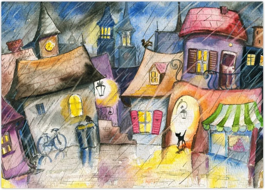 Tablou - Oraș western (70x50 cm)