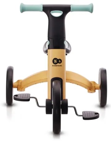 Tricicletă 3 în 1 pentru copii KINDERKRAFT 4TRIKE galben/verde-mentă