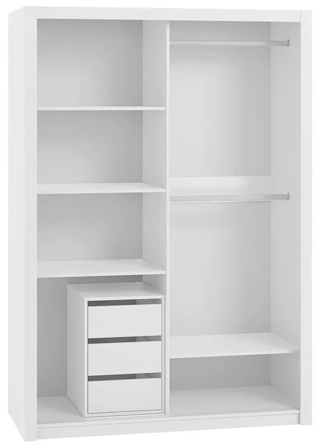 Dulap de haine cu uși culisante Klary SZ120 KE04 (Alb) . 1105733