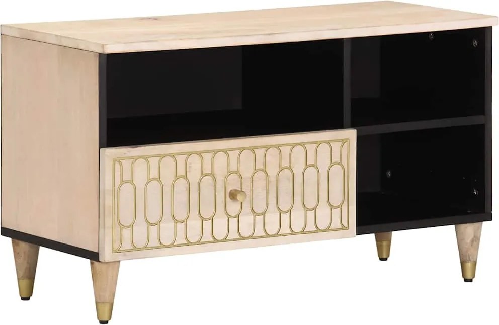 vidaXL Dulap TV, 80x33x46 cm, lemn masiv de mango