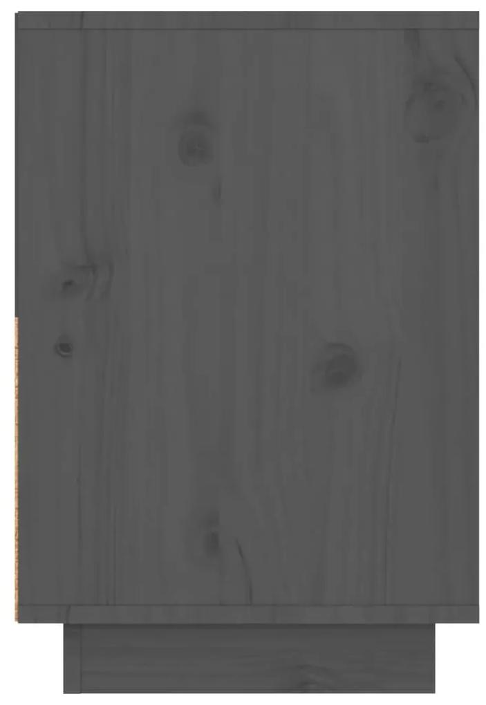 Noptiere, 2 buc., gri, 60x34x51 cm, lemn masiv de pin 2, Gri